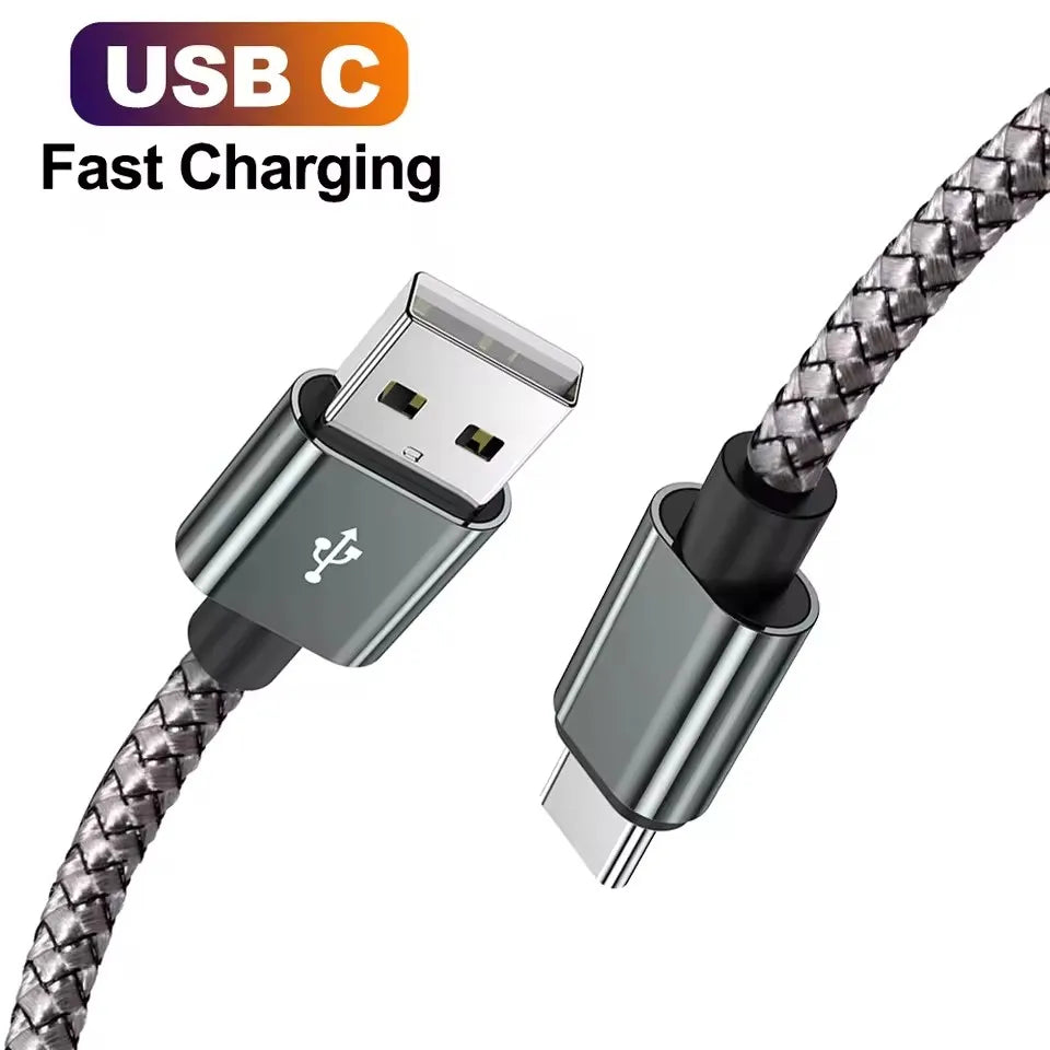 Nylon Braided USB-A to USB-C Fast Charging Cable 5A USB Charging Cable SPOT