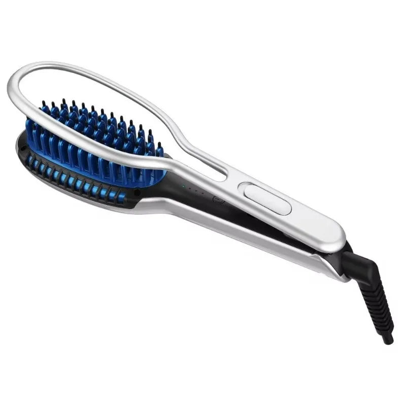 2-in-1 Electric Bristle Hair Straightener Brush | Auto Shut-Off Hair Straightener Brush SPOT