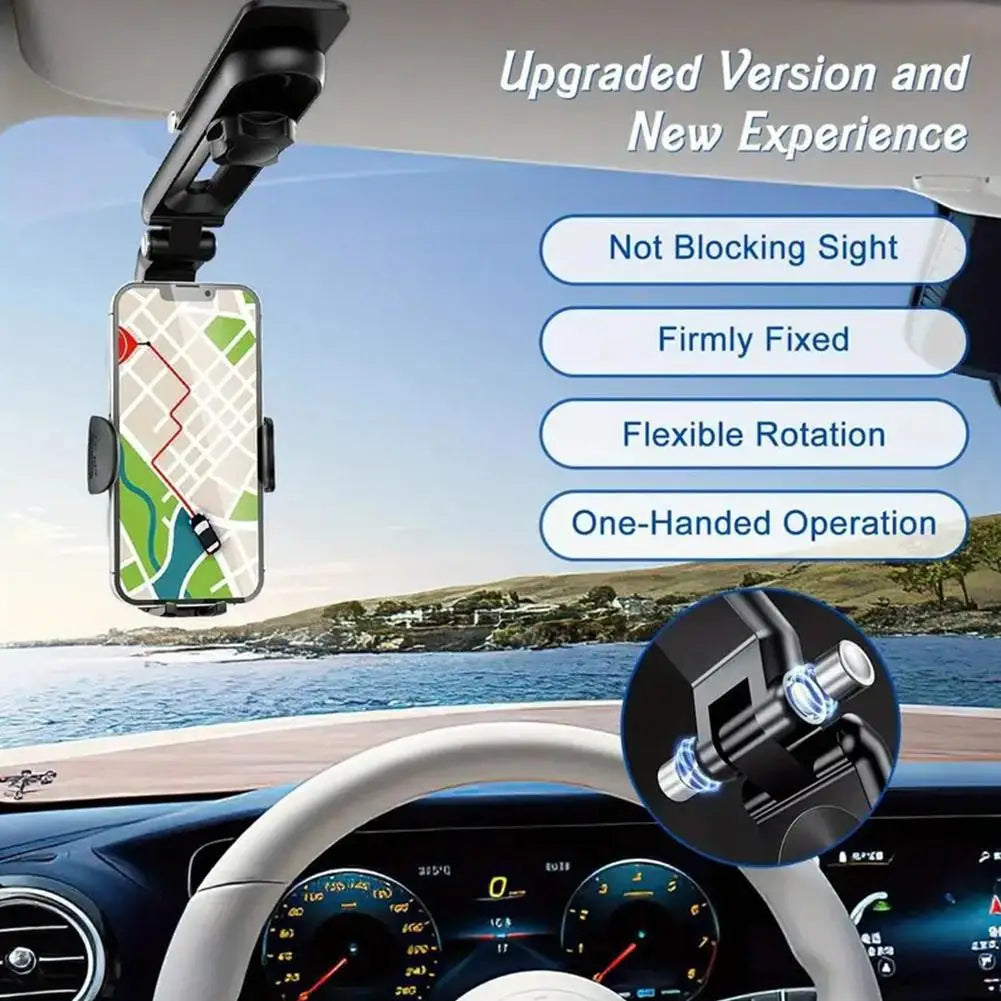 Sun Visor Car Phone Mount – 360° Rotating Hands-Free Holder Car Phone Mount SPOT
