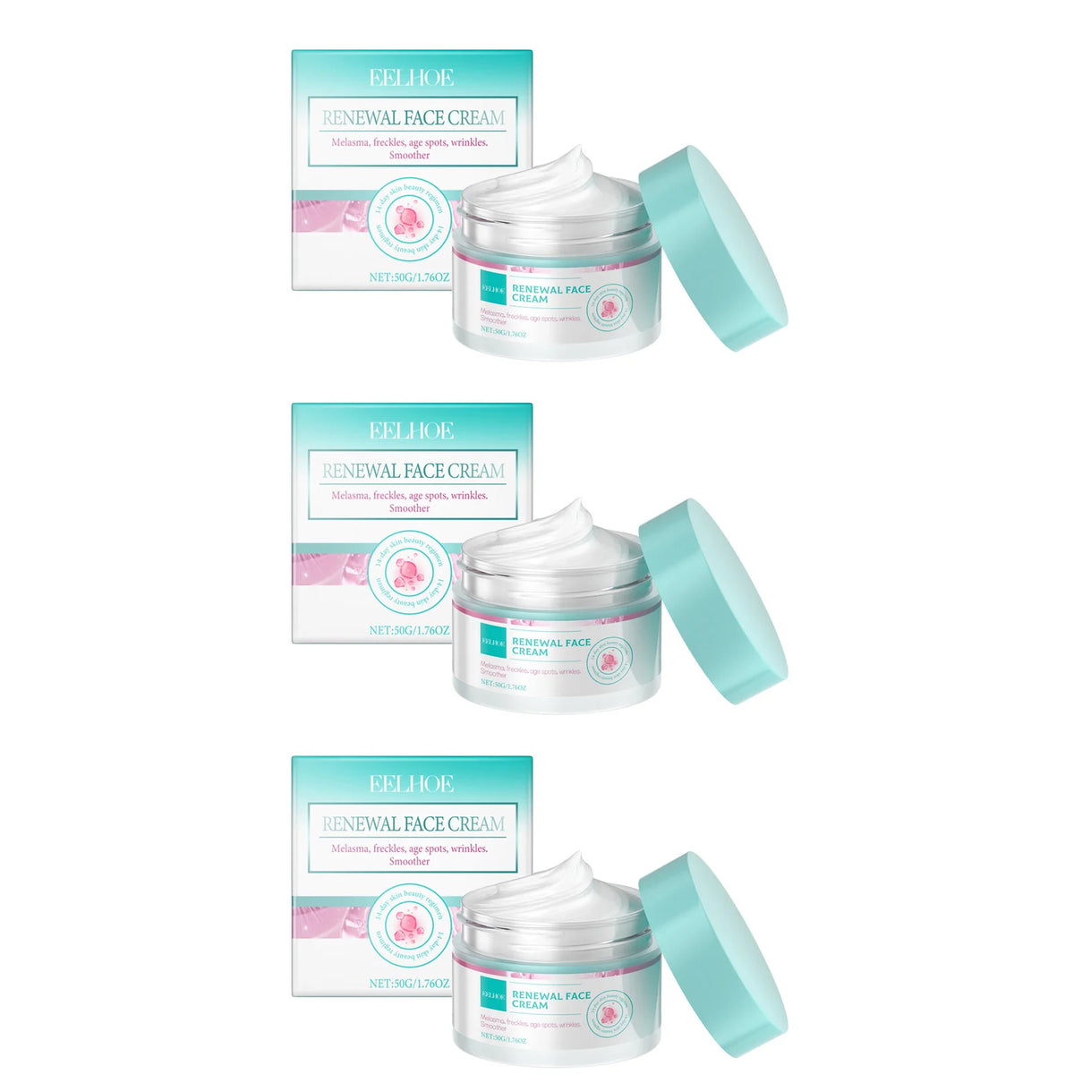 Eelhoe Collagen Firming Face Cream – Brighten & Nourish 50g Firming Face Cream SPOT 3 x 50g Boxed