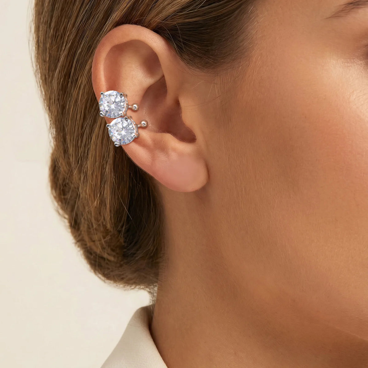 Zirconia Ear Cuff – No-Pierce Helix Clip-On Earring | Meaeguet Clip-On Ear Cuff SPOT