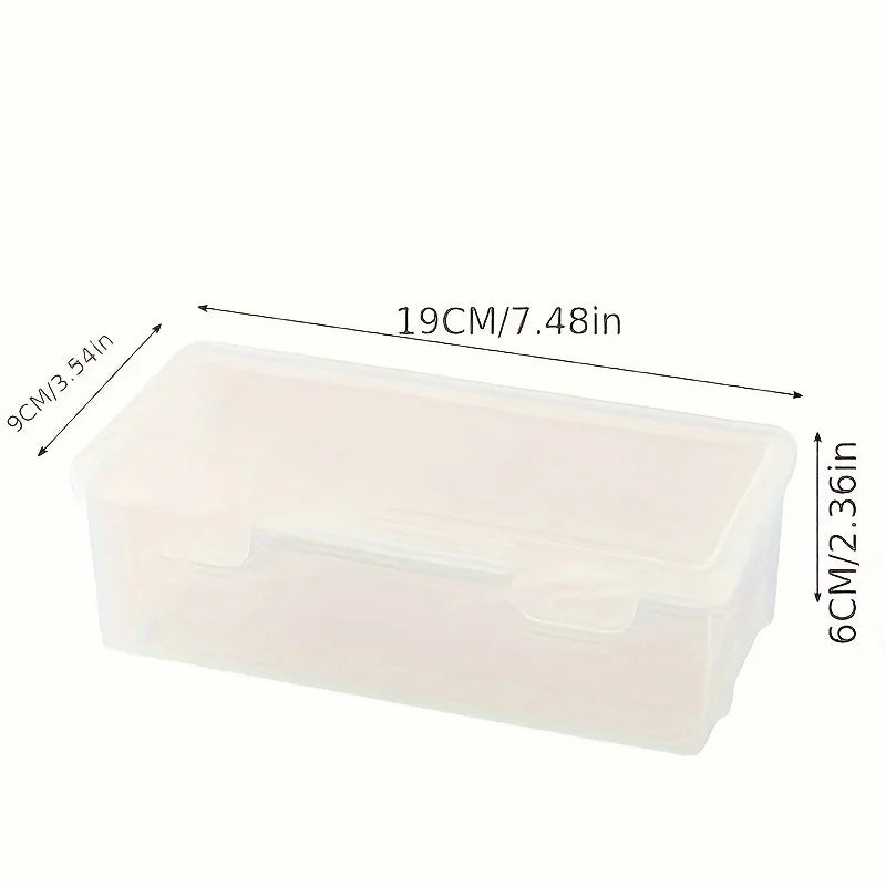 2-Pack Transparent Plastic Pencil Box – Art Supply Organizer Pencil Storage Box SPOT