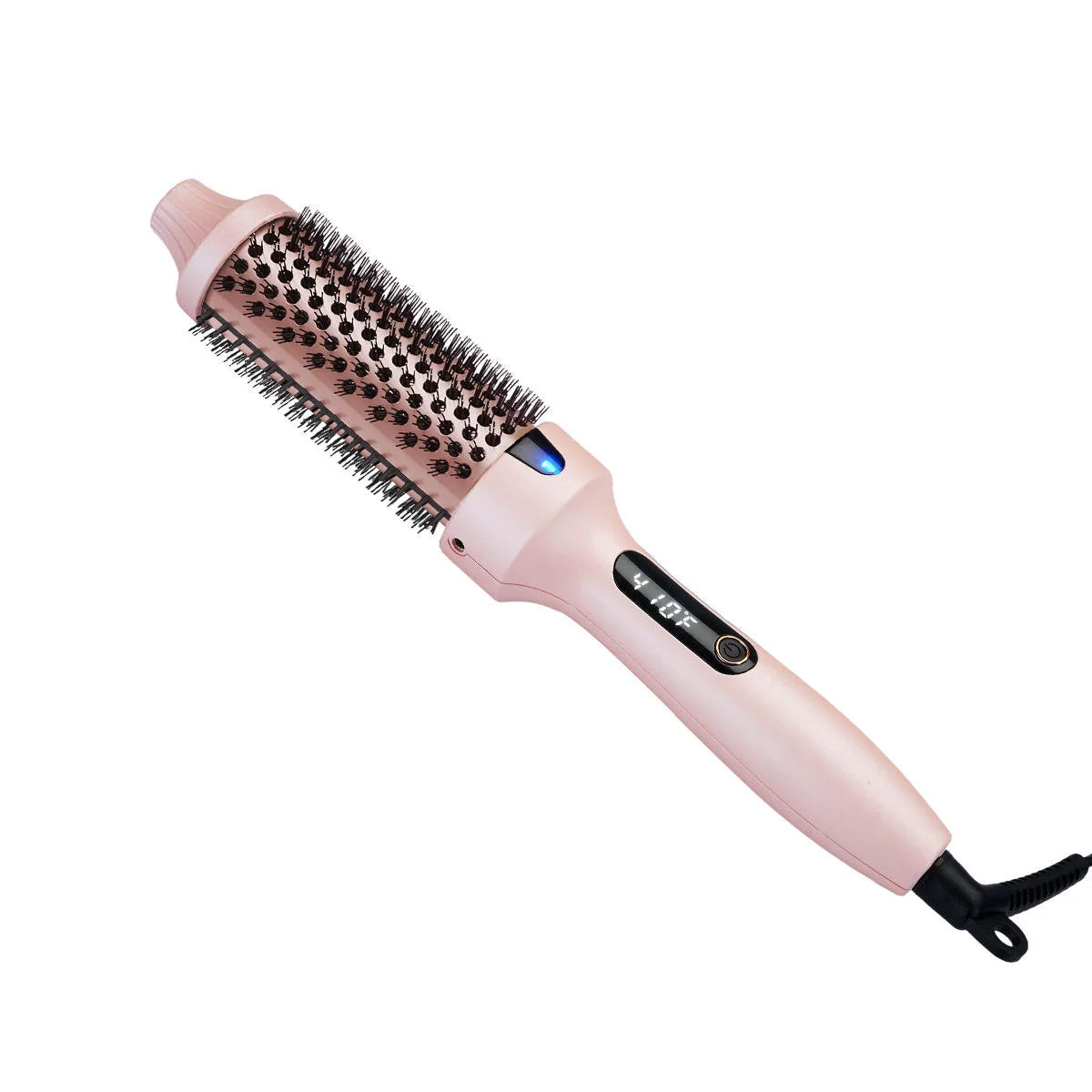 2-in-1 Hair Straightener Brush & Curler – Electric Styling Tool Hair Styling Tool SPOT Pink USB Type-C
