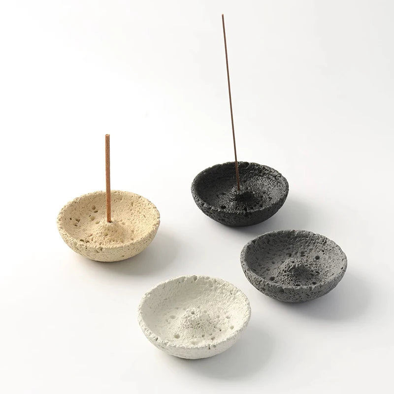 Wind Line Cement Incense Holder Tray – Modern Home Decor Incense Holder Tray SPOT