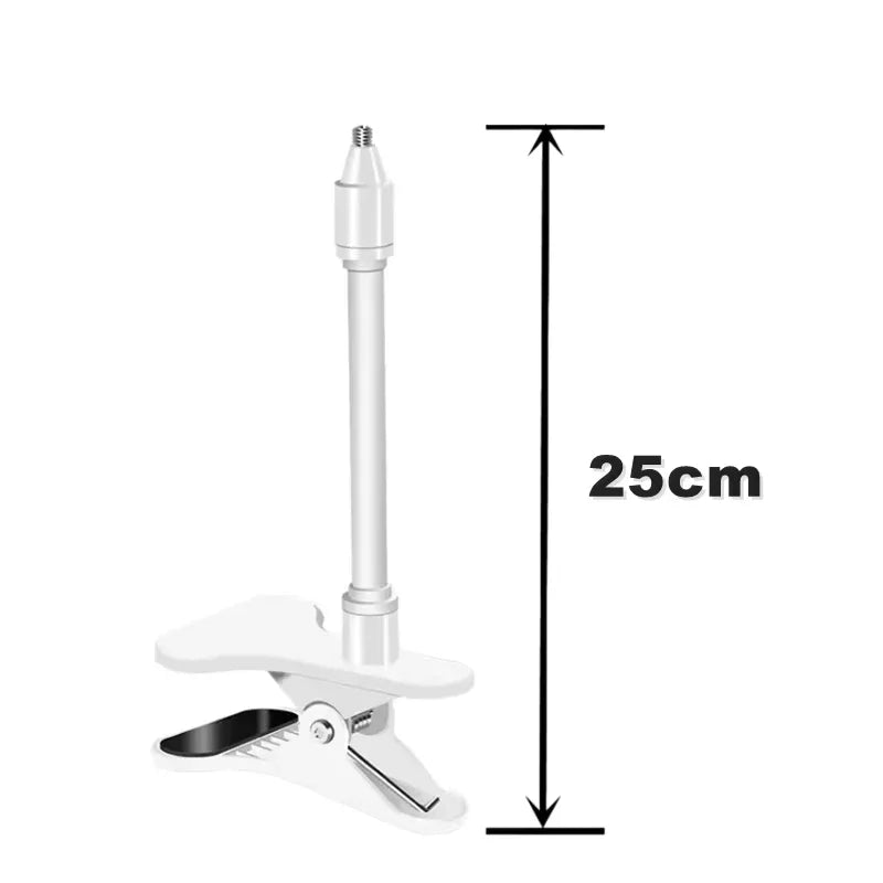 Flexible Clip-On Camera Mount – Baby Monitor & Webcam Stand Camera Clamp Mount SPOT White - 25cm