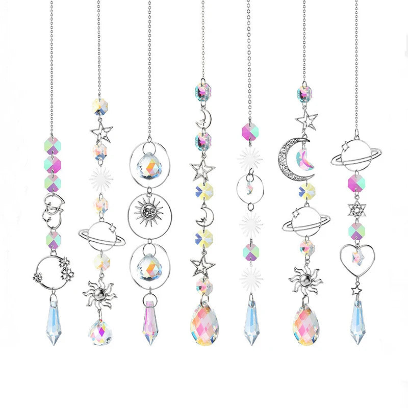Crystal Suncatcher Wind Chime – Rainbow Prism Pendant Decor Crystal Suncatcher SPOT