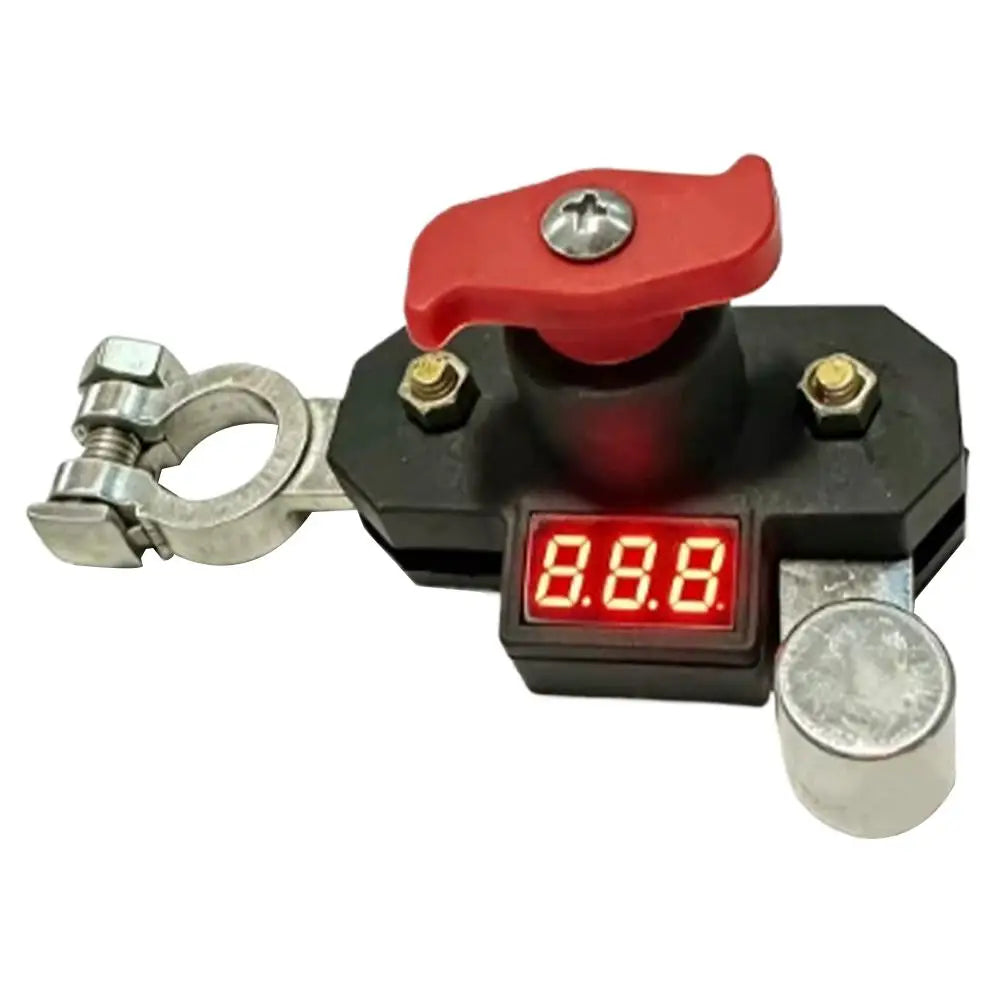 12-24V Car Battery Disconnect Switch with Digital Voltmeter Battery Disconnect Switch SPOT C