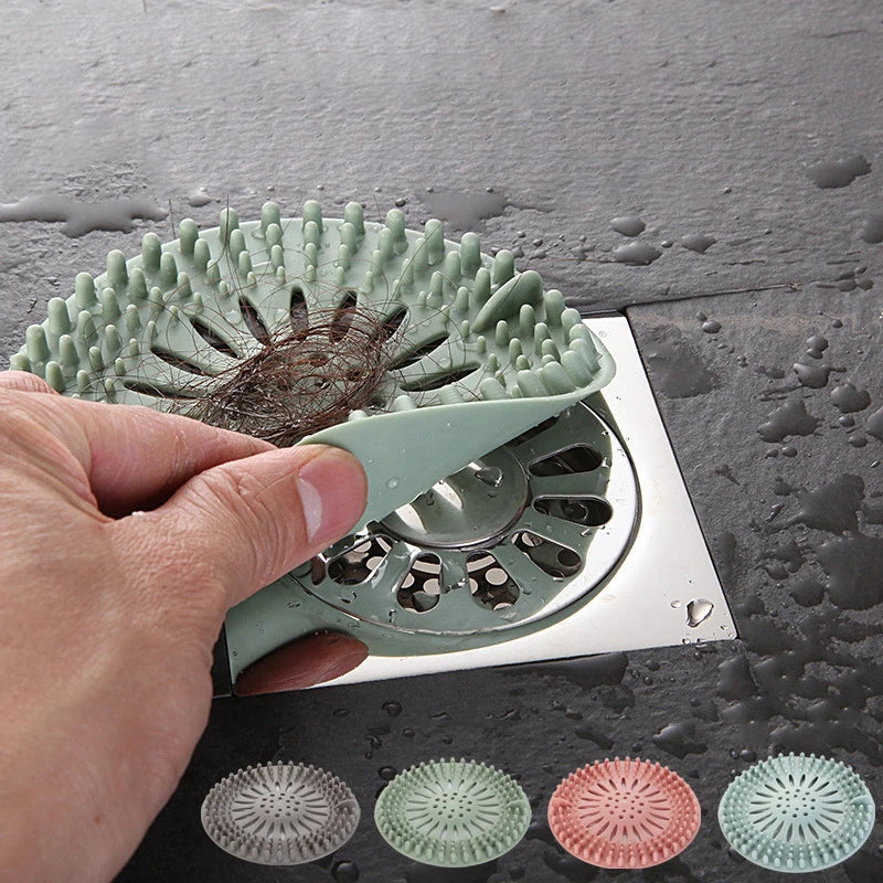Silicone Hair Catcher Shower & Sink Drain Cover – Reusable Drain Hair Catcher SPOT