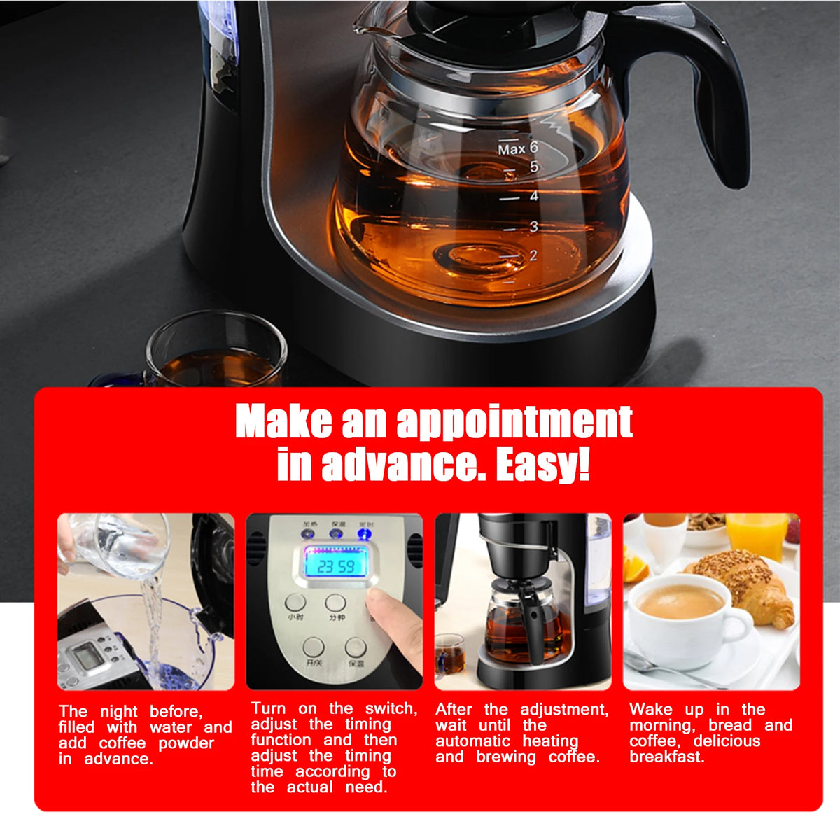 DUTRIEUX Espresso Machine 15-20 Bar Touch Screen | 720ml Tank Espresso Machine SPOT