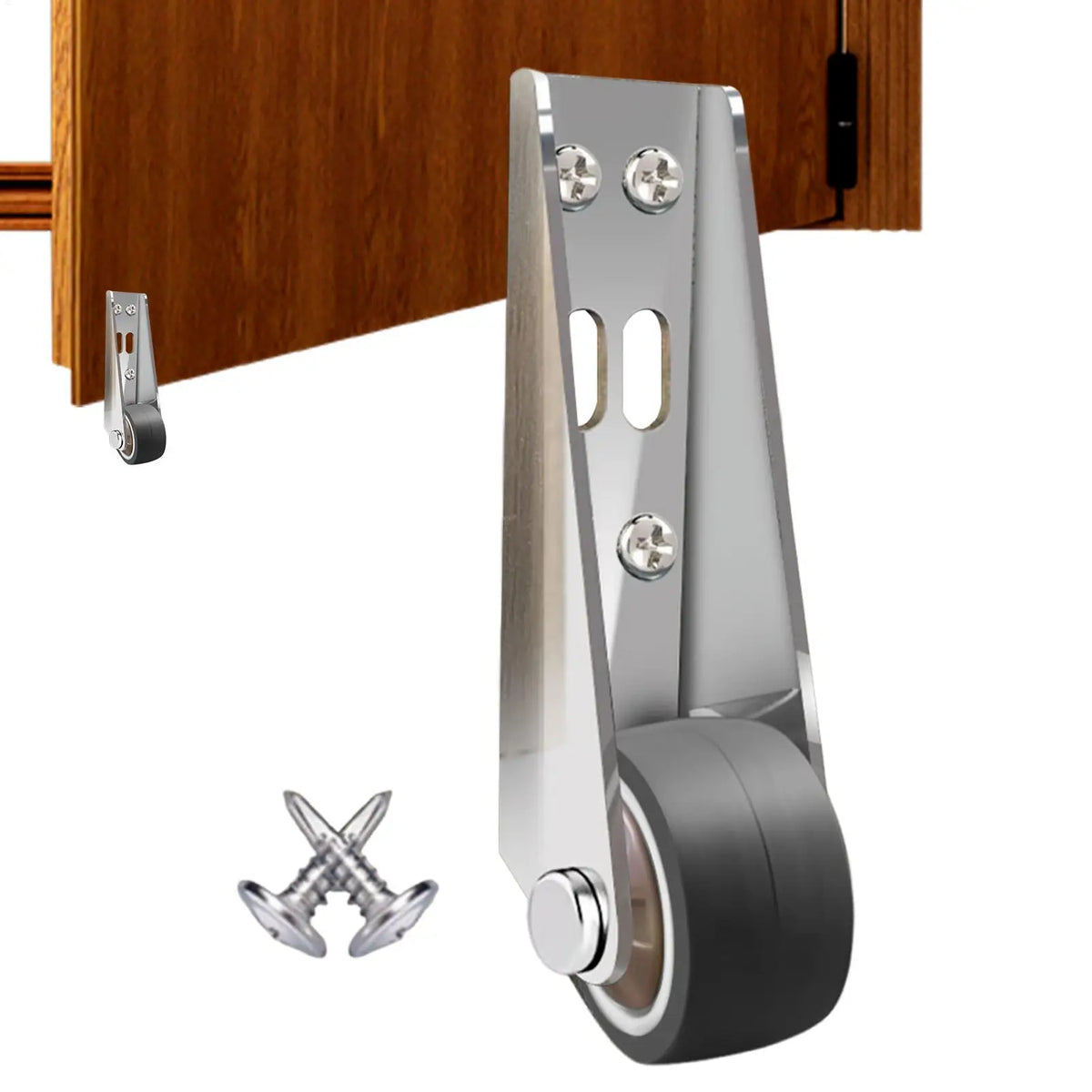 Side-Mount Silent Rubber Caster Wheel for Cabinets & Sliding Doors Furniture Caster Wheel SPOT