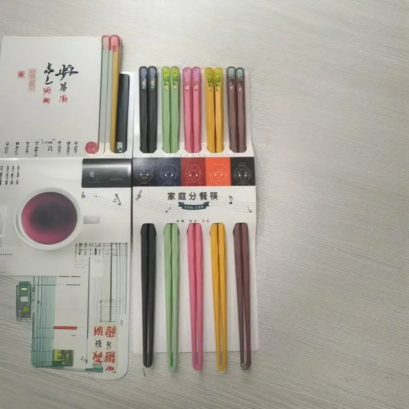 Reusable Fiberglass Chopsticks Set – Non-Slip Color-Coded 5/10/15 Pairs Chopsticks Set SPOT A6