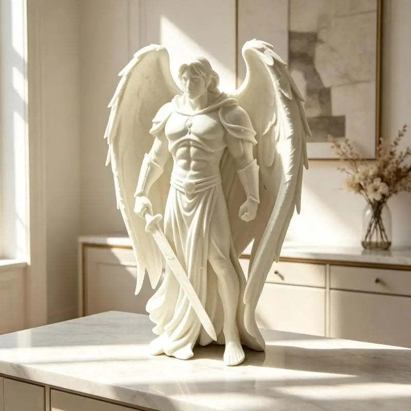 3D Printed Winged Angel Warrior Statue – DIY Paintable Figurine Decorative Figurine SPOT