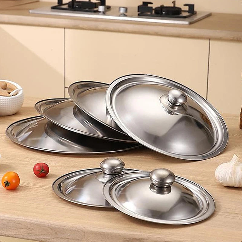 Stainless Steel Universal Pot Lid 10–32cm | Skillet Wok Cover Pot Lid SPOT