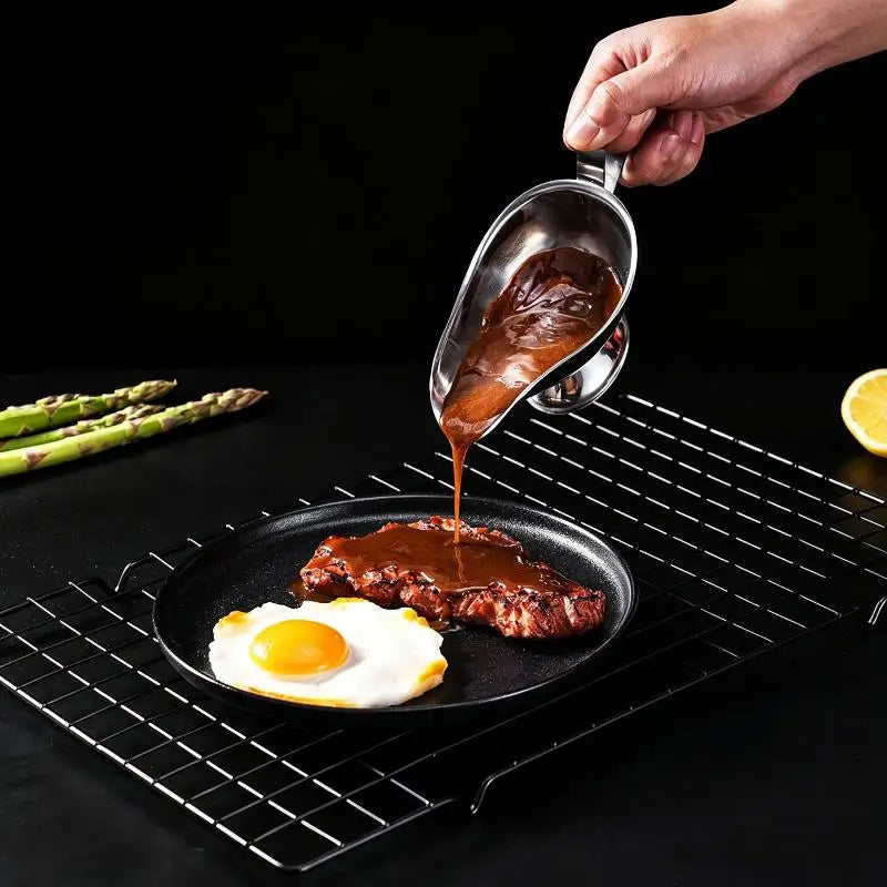 Stainless Steel Sauce Boat – Drip-Free Gravy Pourer Dispenser Gravy Sauce Boat SPOT