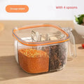 Multi-Compartment Airtight Seasoning Storage Box & Spoons Spice Storage Container SPOT A1