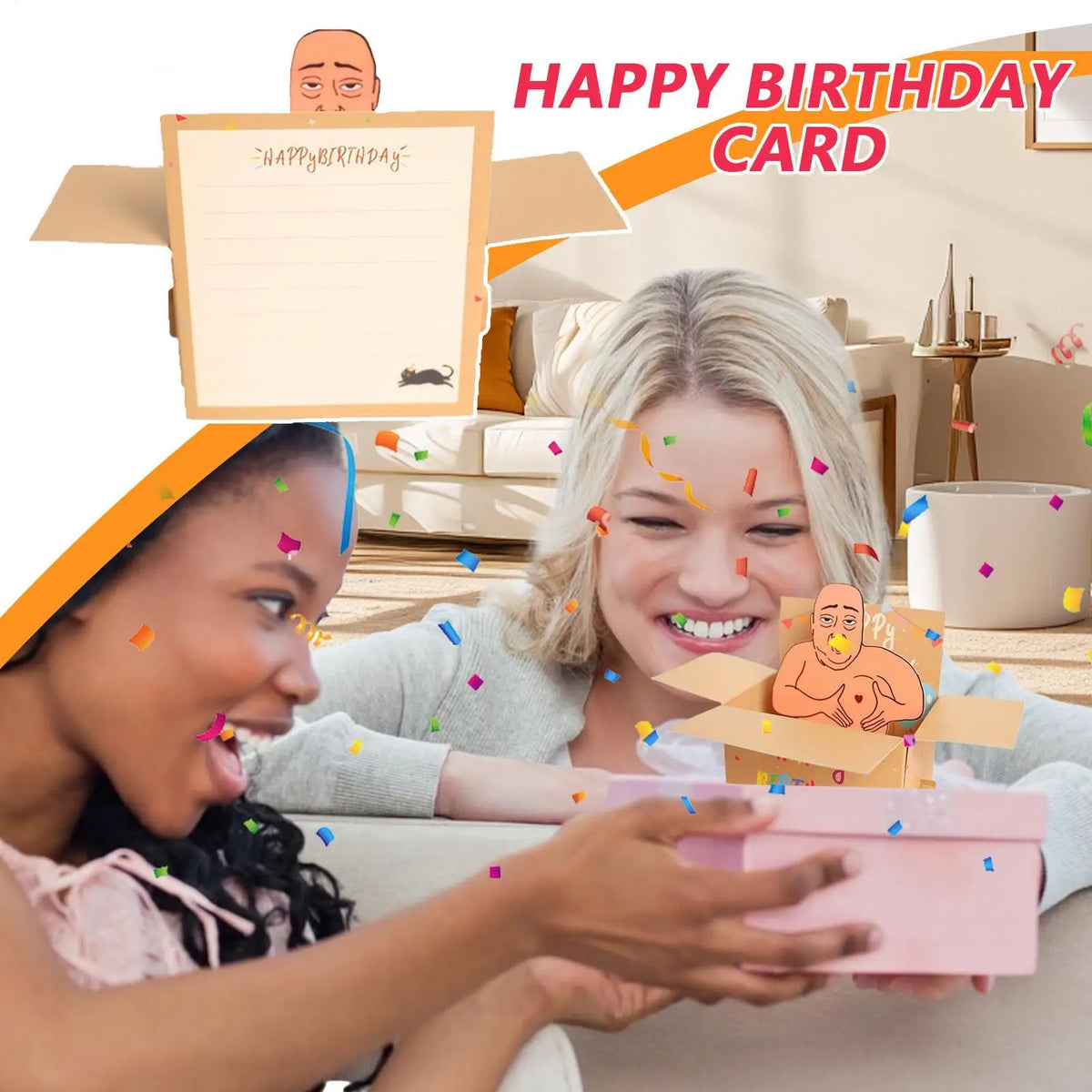 Funny 3D Pop-Up Birthday Card – Novelty Cartoon Greeting Card Pop-Up Greeting Card SPOT