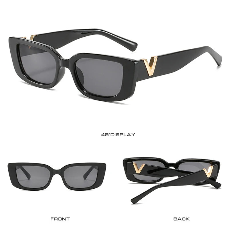 Women's Cat Eye Rectangle Sunglasses UV400 – Luxury V Style Fashion Sunglasses SPOT