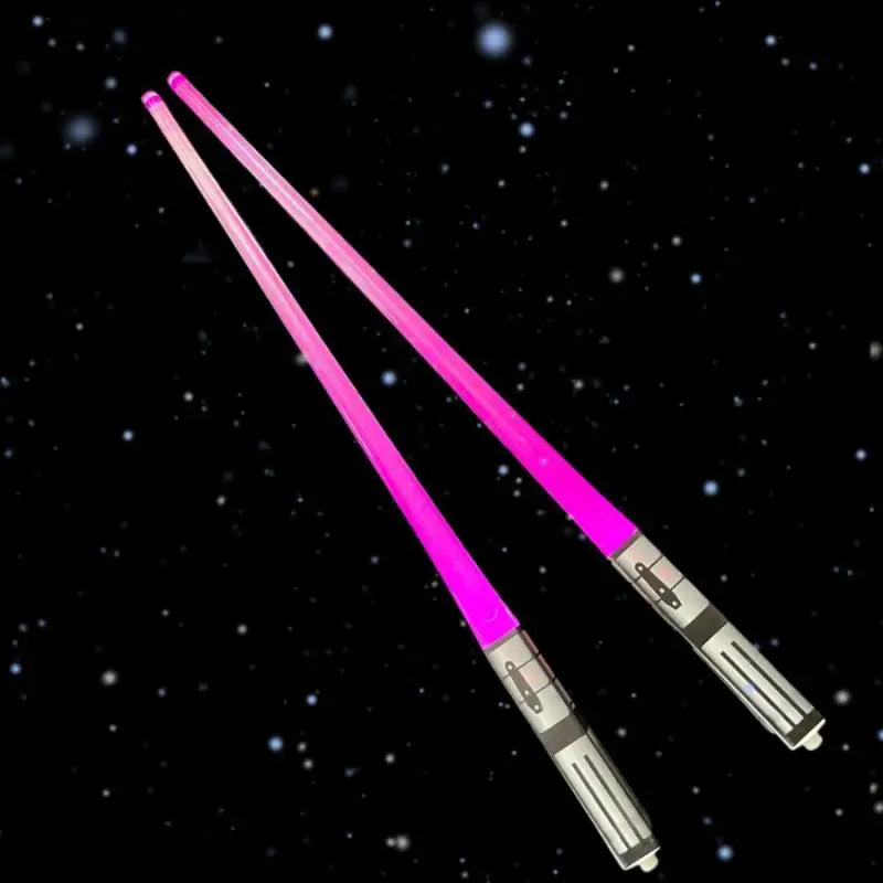 LED Lightsaber Glowing Chopsticks – Multicolor Light-Up Set Novelty Chopsticks SPOT A11 1Pair