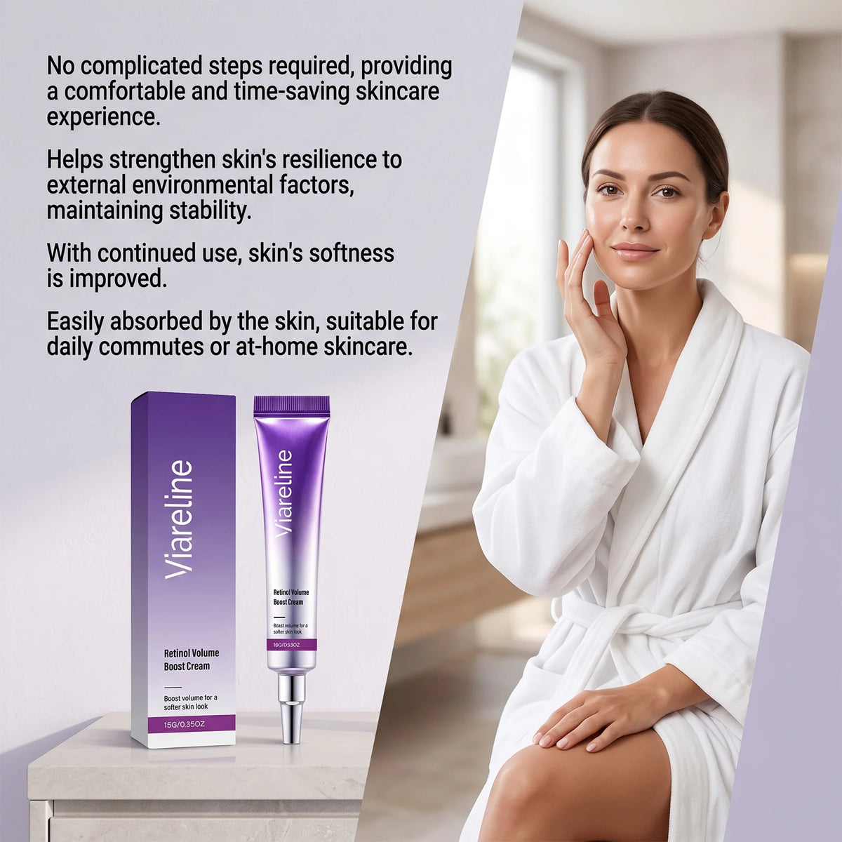 VIARELINE Retinol Face Firming Cream – Smooth & Plump Skin Retinol Face Serum SPOT