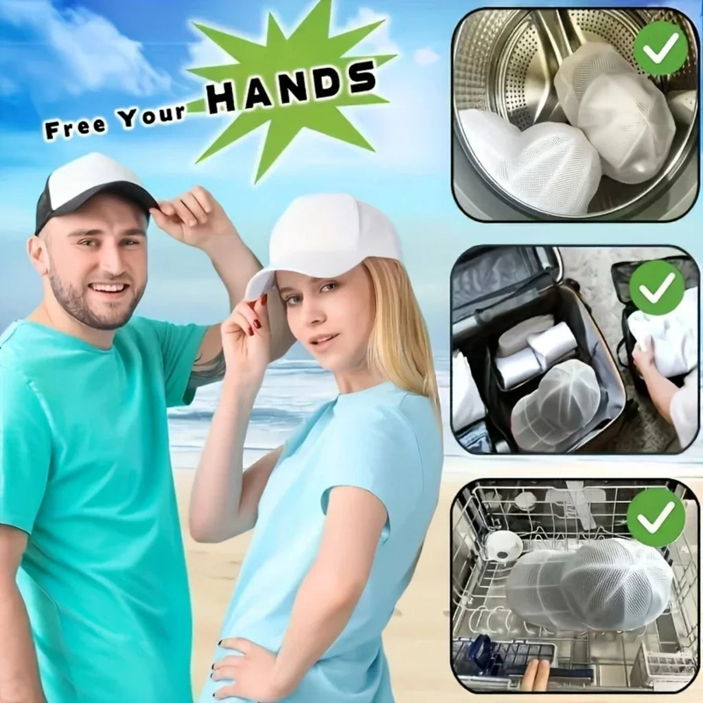 Hat Washer Cage with Mesh Bag – Baseball Cap Shape Protector Hat Washer Cage SPOT