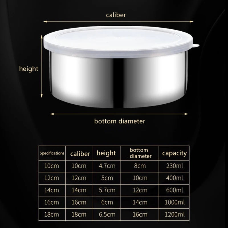 5-Piece Stainless Steel Mixing Bowls with Lids – Stackable Mixing Bowl Set SPOT A