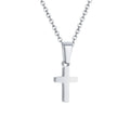 Kids Cross Pendant Necklace – Stainless Steel, Baptism Gift Cross Pendant Necklace SPOT NC-1625S