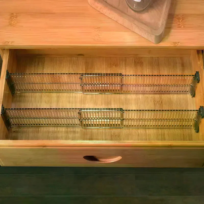 2-Pack Clear Adjustable Drawer Dividers – Expandable Organizers Drawer Divider Organizer SPOT