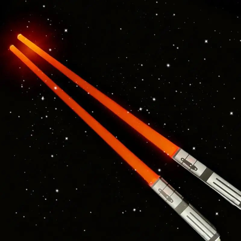 LED Lightsaber Glowing Chopsticks – Multicolor Light-Up Set Novelty Chopsticks SPOT A17 1Pair