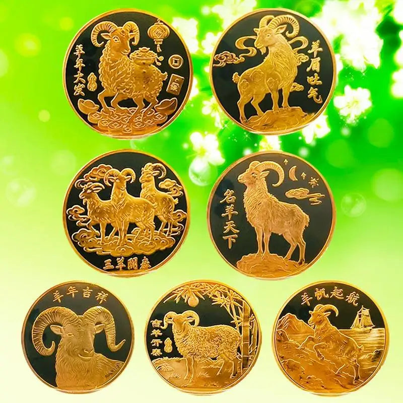 2027 Year of the Goat Collectible Coin – Chinese Zodiac Gift Collectible Coin SPOT