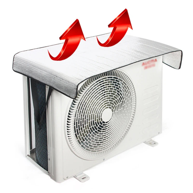 Outdoor Air Conditioner Cover – Aluminum Foil Sunscreen 100×50cm AC Unit Cover SPOT