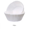 100-Pack Non-Stick Greaseproof Cupcake Liners – Muffin Baking Cups Cupcake Baking Liners SPOT 100pcs White