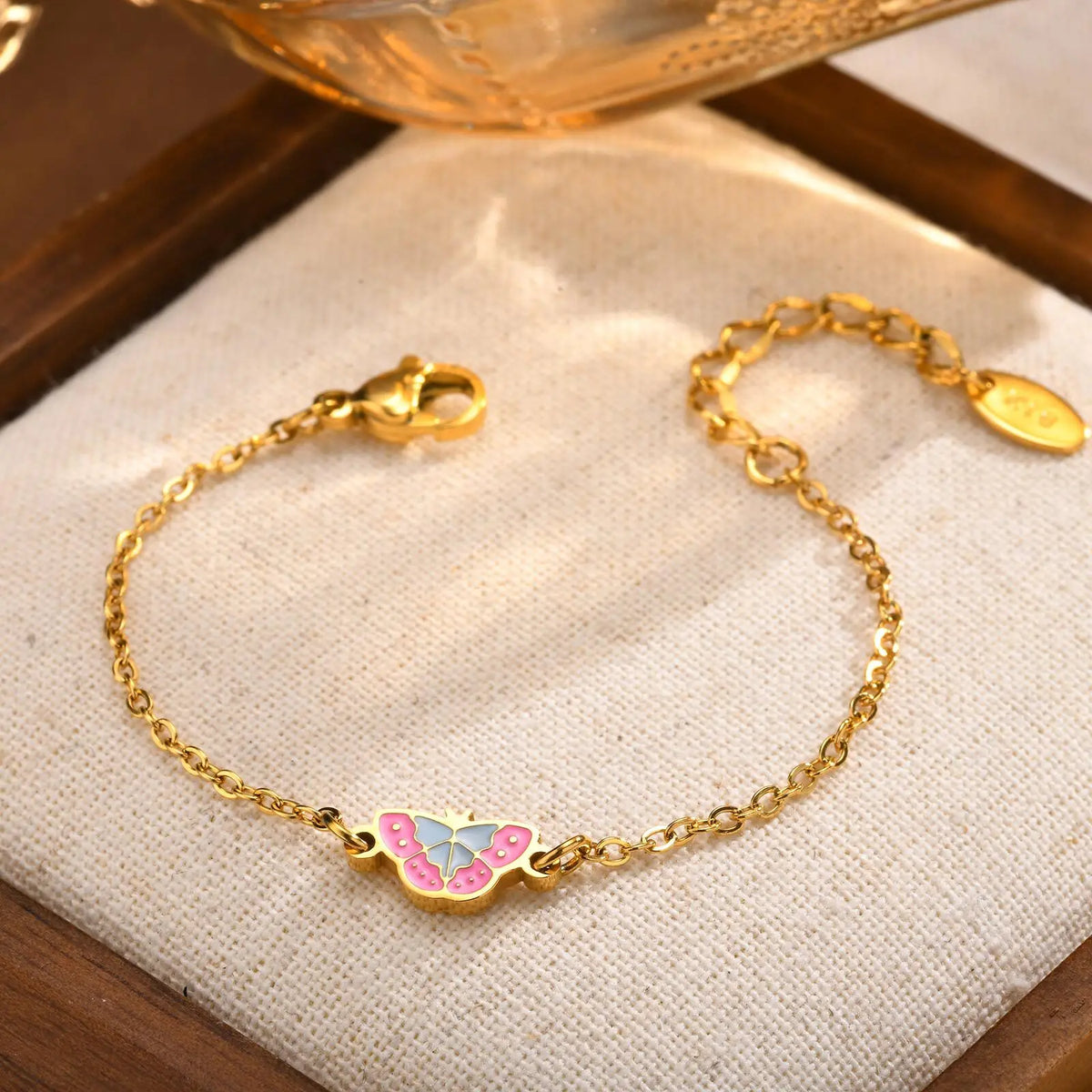 Baby Butterfly Bracelet – Gold Hypoallergenic Stainless Steel Baby Jewelry Bracelet SPOT