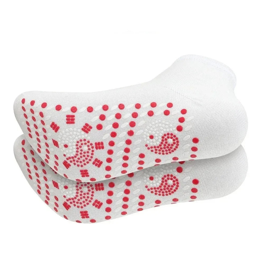 Tourmaline Self-Heating Thermal Socks – 1, 3 or 5 Pairs Thermal Socks SPOT White 1 Pairs