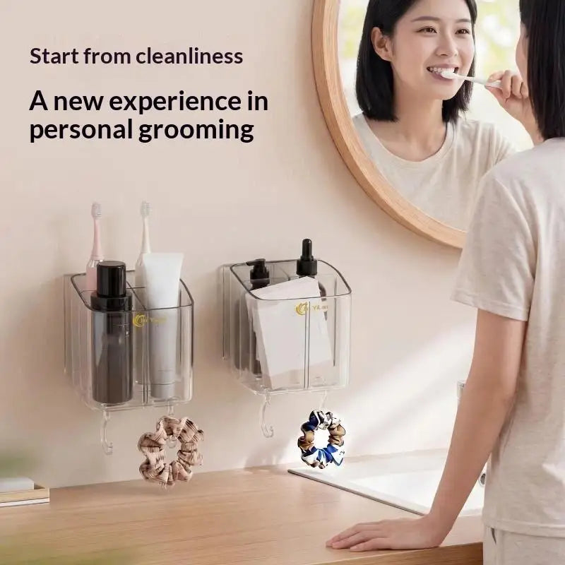 Wall-Mounted Toothbrush Rack – BPA-Free Large Capacity Organizer Toothbrush Holder Rack SPOT