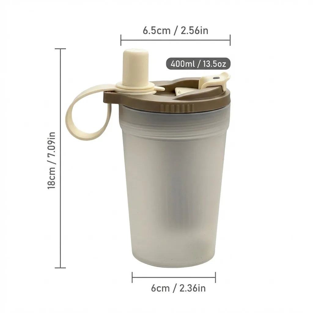 Leak-Proof Straw Tumbler for Kids – BPA-Free Water Bottle Kids Water Bottle SPOT Brown