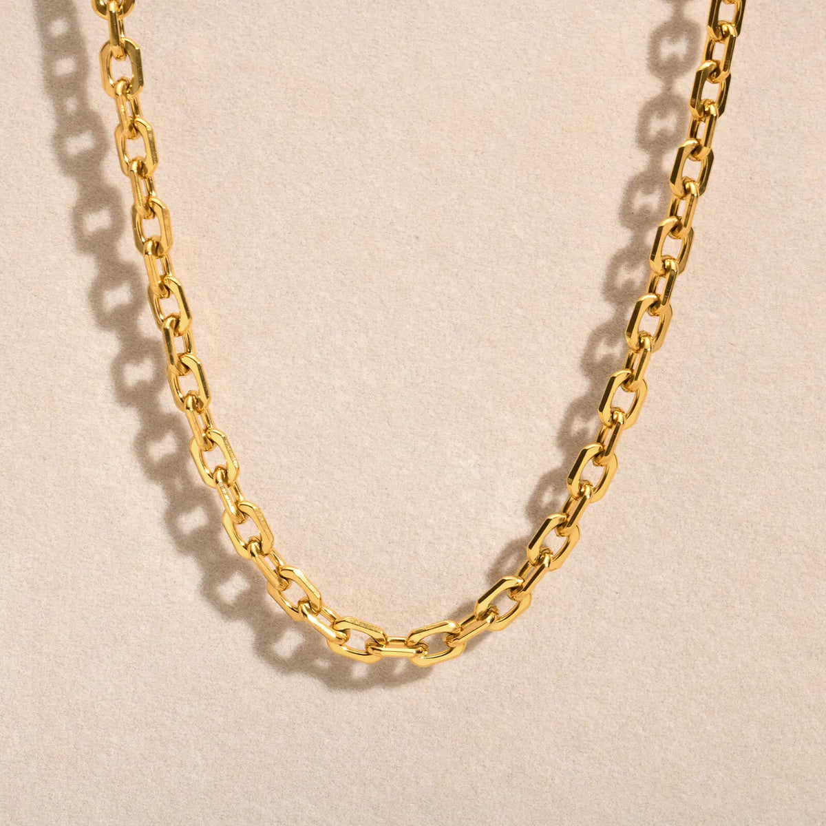 Chunky Paperclip Link Chain Choker Necklace – Gold Stainless Steel Chain Choker Necklace SPOT