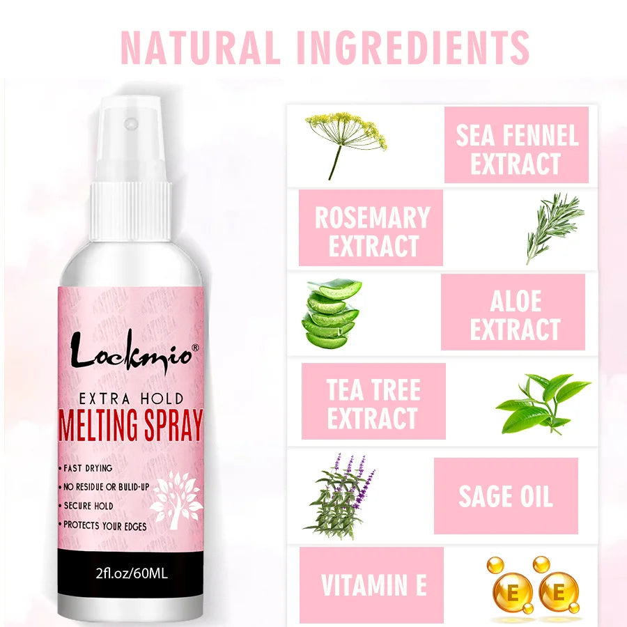 LOCKMIO Wig Melting Spray 60ml – Lace Front Secure Hold Wig Adhesive Spray SPOT