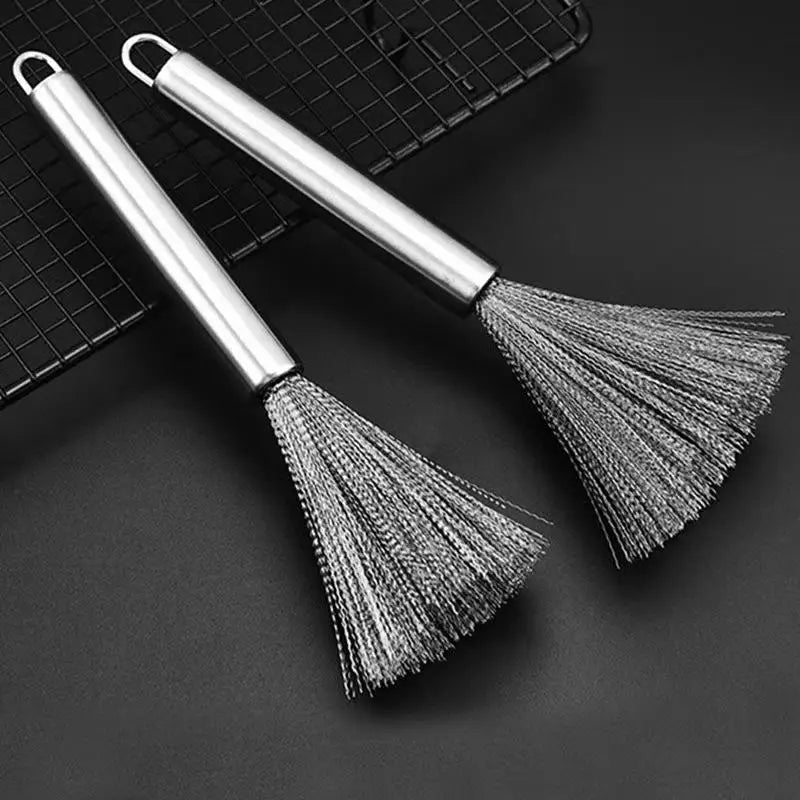 Long Handle Stainless Steel Pot Brush – Pan & Sink Scrubber Kitchen Scrub Brush SPOT