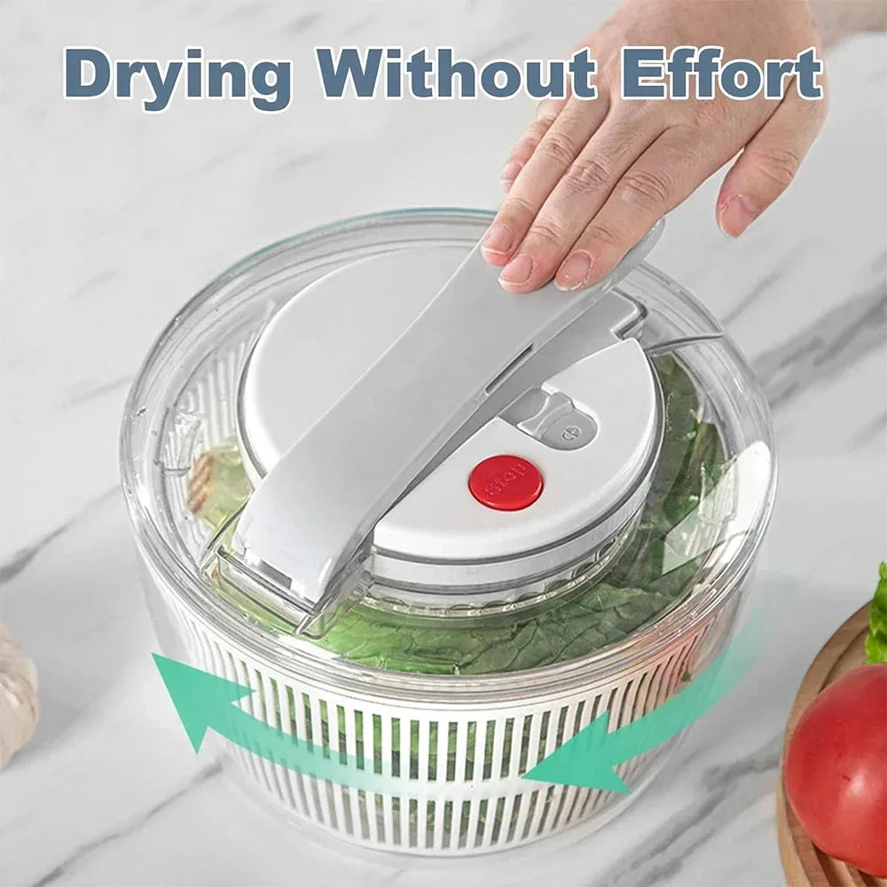 3L One-Handed Salad Spinner – Wash, Drain & Dry with Lid Salad Spinner SPOT