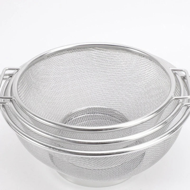 Stainless Steel Colander Mesh Basket – Double Handle, 3 Sizes Kitchen Colander Strainer SPOT 20cm
