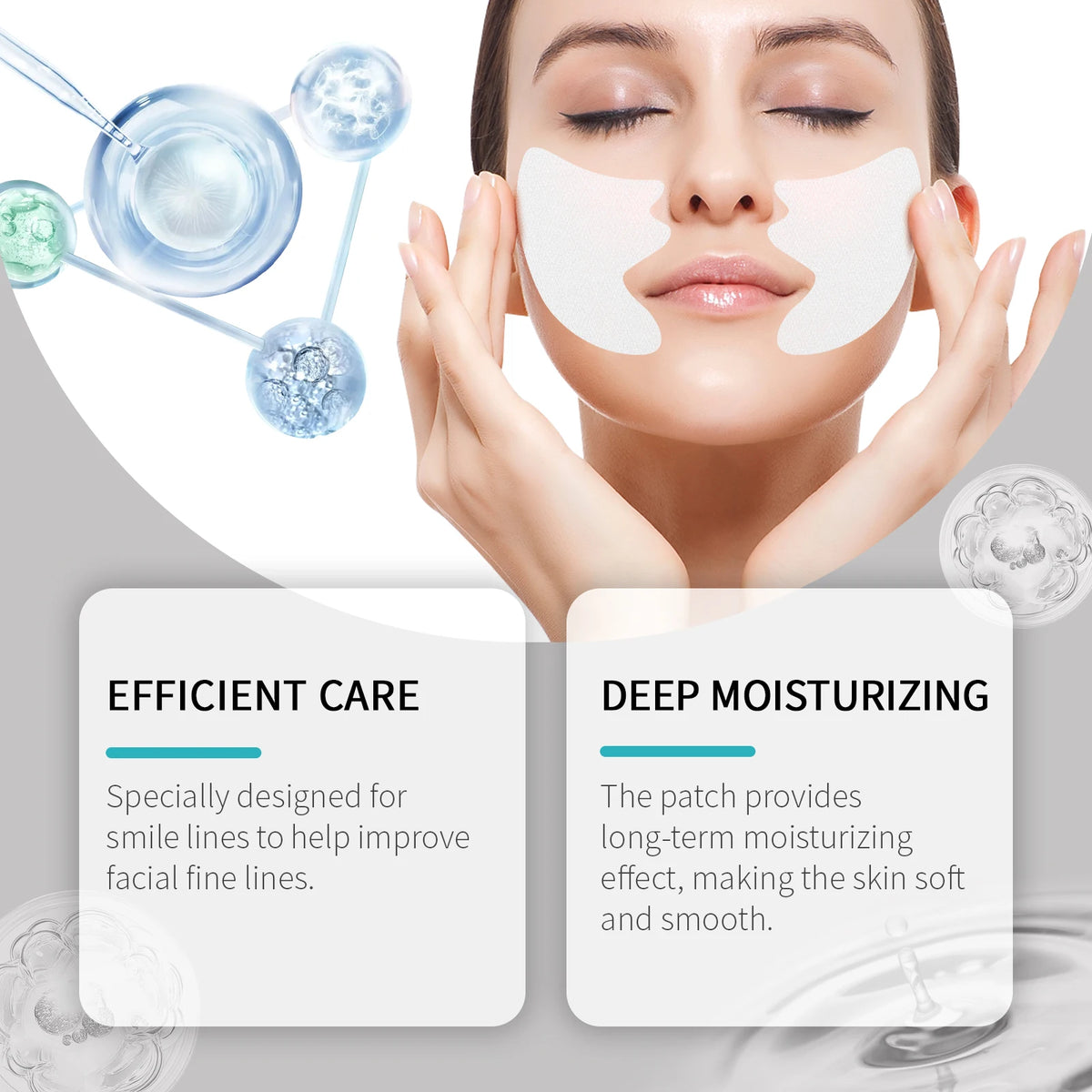 Eelhoe Smile Line Patches – Hydrating Firming Facial Pads 12pc Facial Skin Patches SPOT