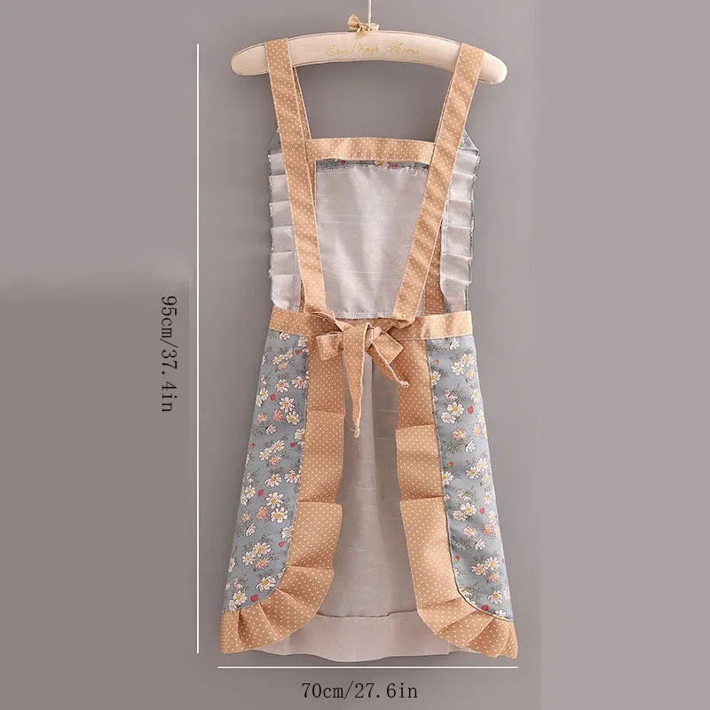 Women's Floral Canvas Apron 3-Pack – Adjustable Kitchen Bib Kitchen Bib Apron SPOT