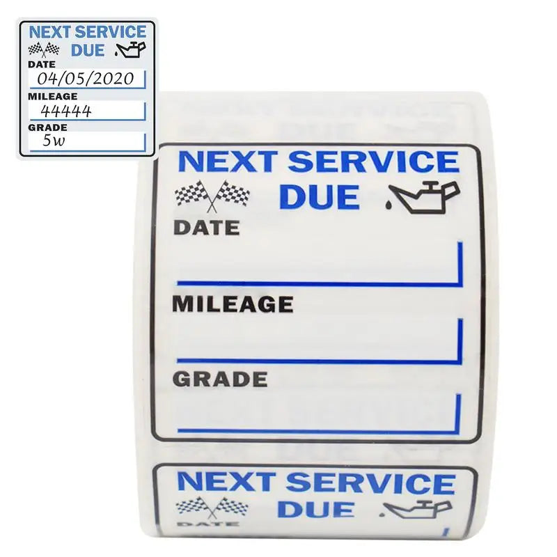 Car Service Reminder Stickers – 250-Sheet Oil Change Roll 2×2 In Car Maintenance Stickers SPOT Default Title