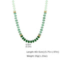 Boho Natural Gemstone Beaded Necklace – Stainless Steel Women Beaded Stone Necklace SPOT NC-2873G