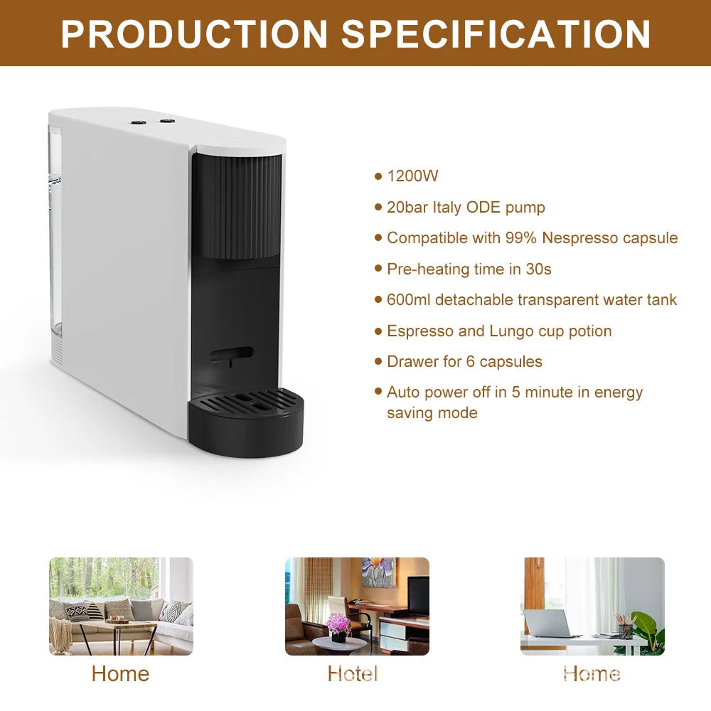 DUTRIEUX Automatic Capsule Espresso Machine – Home & Office Capsule Espresso Machine SPOT