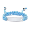 Engraved Personalized Rope Bracelet – Custom Name Wristband Personalized Bracelet SPOT 643SL Blue NO Need Engraved