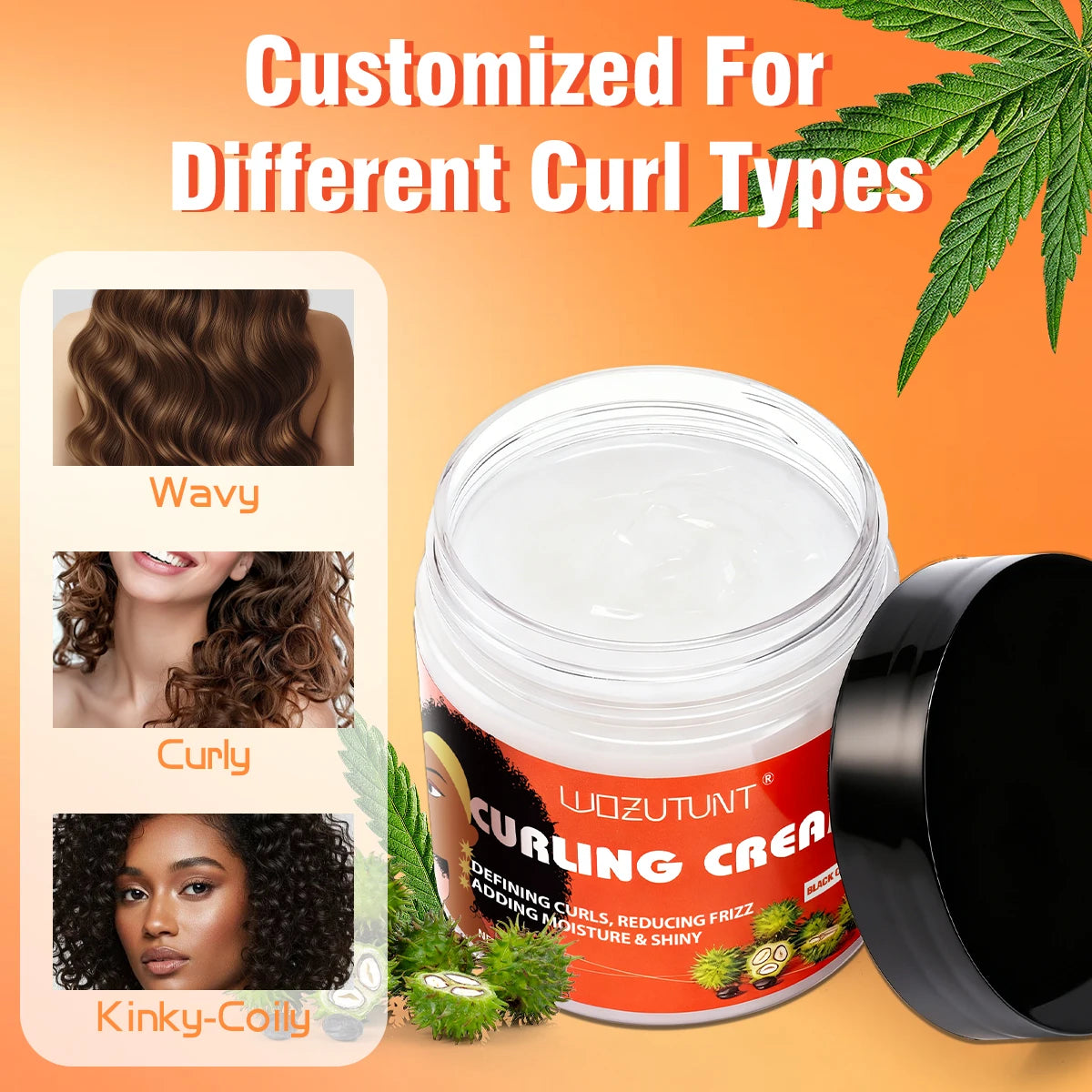 Curl Defining Cream with Black Castor Oil – Frizz Control 100g Curl Styling Cream SPOT