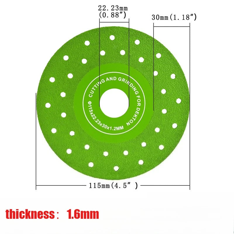 Diamond Grit Rock Slab Grinding Discs 1/3/5 Pack – Angle Grinder Diamond Grinding Disc SPOT Green holes 5 PCS