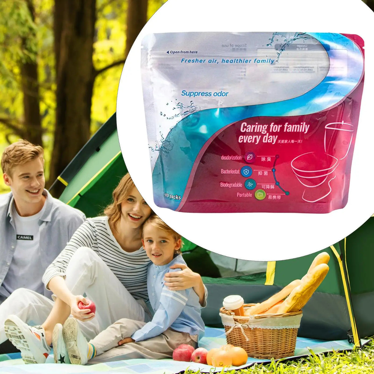 Urine Absorbent Powder 30-Pack | Portable Travel Toilet Powder Portable Toilet Powder SPOT