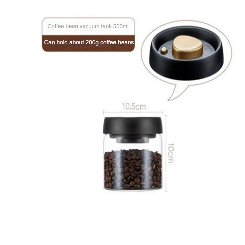 Glass Vacuum Sealed Storage Jar – Coffee Beans & Tea Glass Storage Jar SPOT 500ml